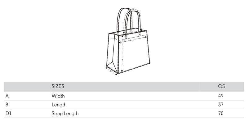 Danga organic cotton big shopping bag size spec